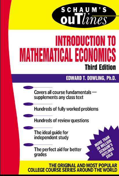 Schaum's Outline of Introduction to Mathematical Economics